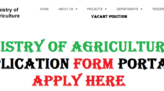 Ministry of Agriculture Recruitment