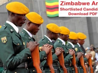 Zimbabwe Army Shortlisted Candidates