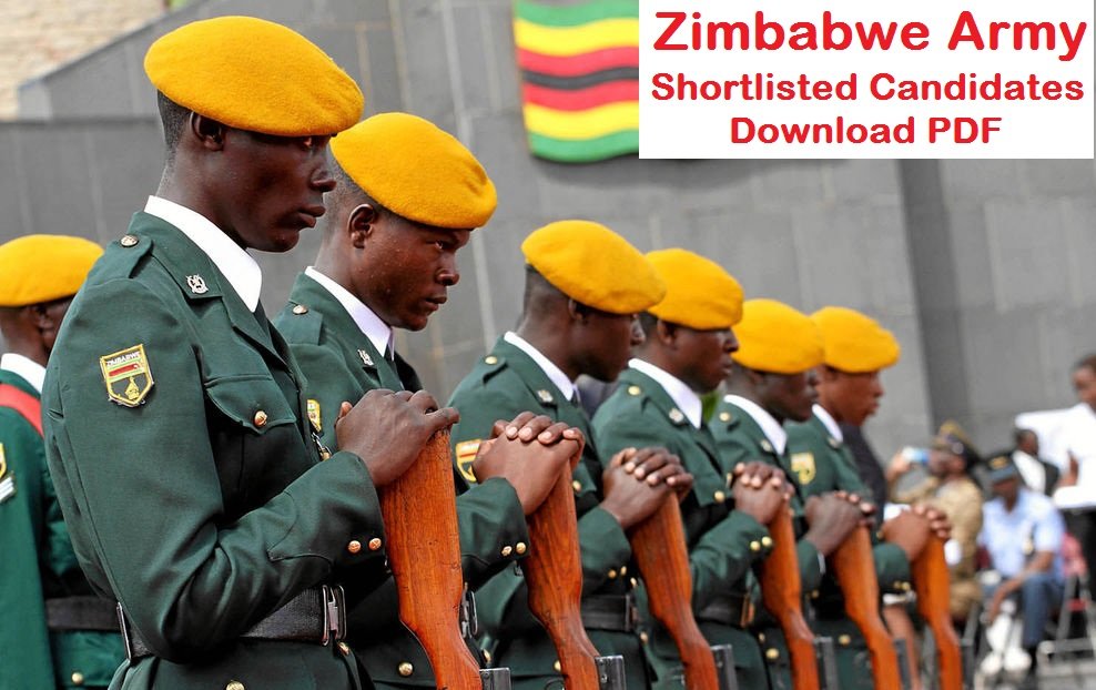 Zimbabwe Army Shortlisted Candidates